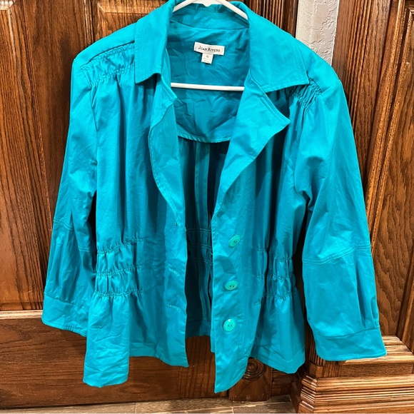 Joan Rivers Jackets & Blazers - Joan Rivers XL turquoise blazer w amazing buttons and details